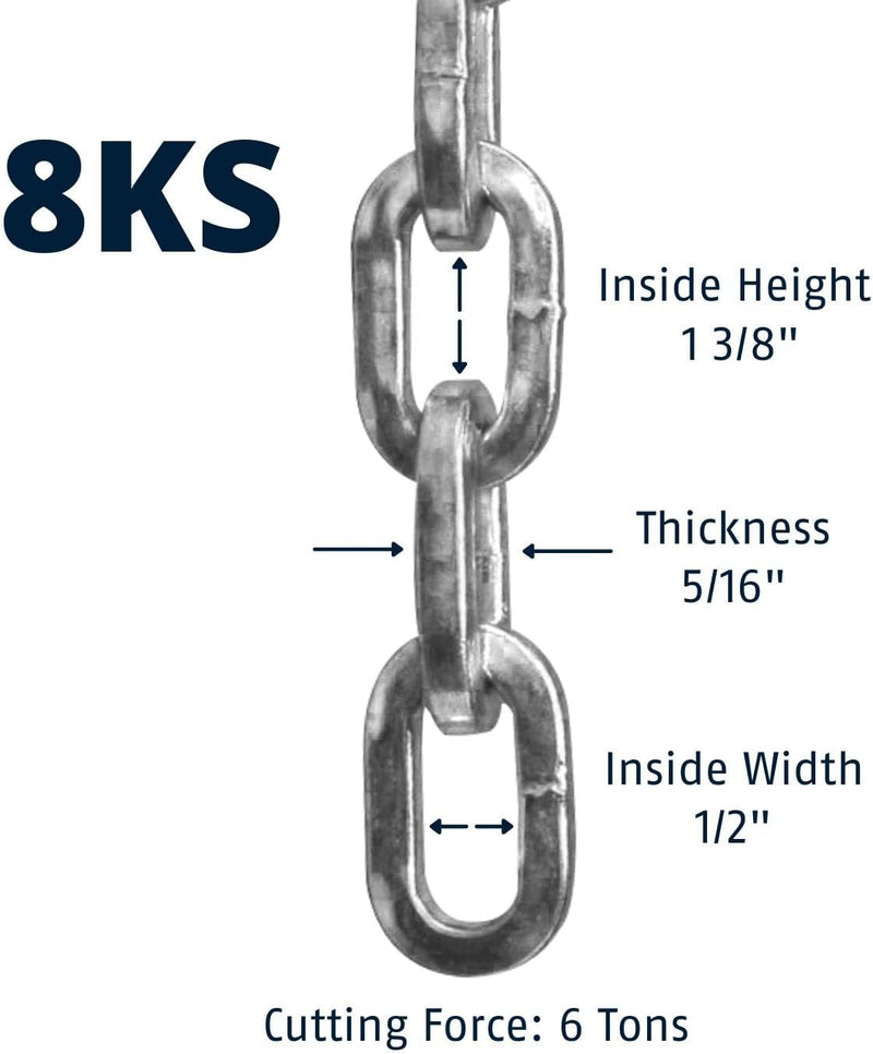 Load image into Gallery viewer, 8ks chain with protective cloth sleeve dimensions
