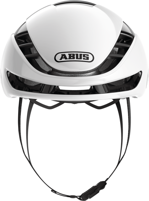 front view of the shiny white GameChanger 2.0 MIPS helmet.