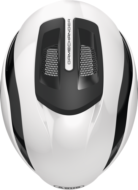 top view of the shiny white GameChanger 2.0 MIPS helmet.