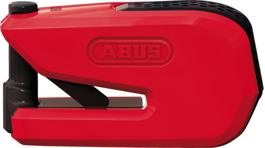 Red Abus lock on a white background