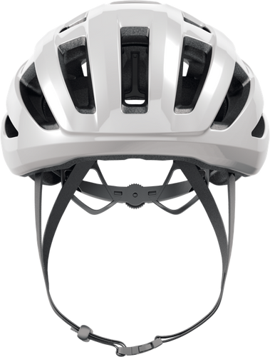 front view of white powerdome helmet 