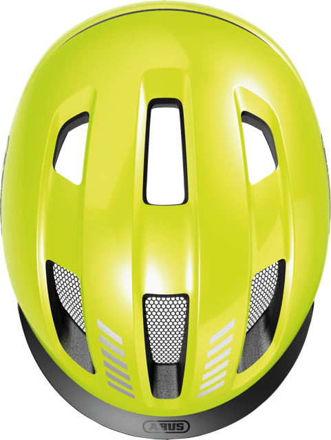 Load image into Gallery viewer, top view of signal yellow ABUS PURL-Y helmet #color_signal yellow
