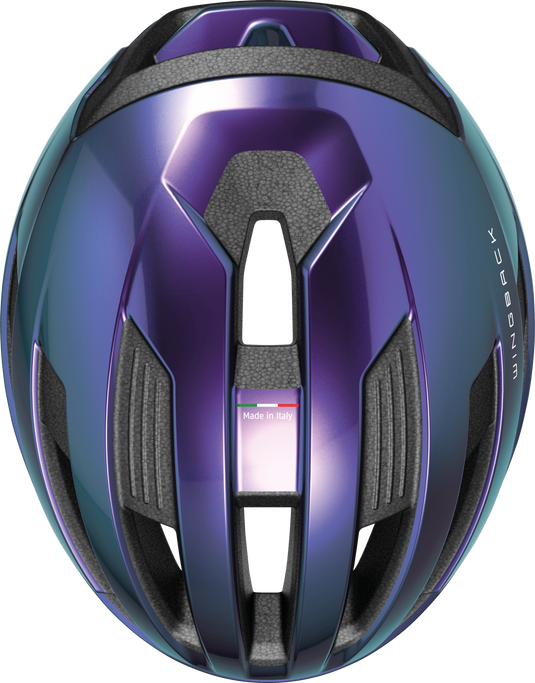 top view of flip flop purple Wingback