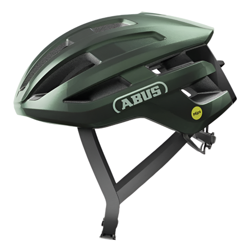 Side view of Moss Green ABUS PowerDome MIPS 
