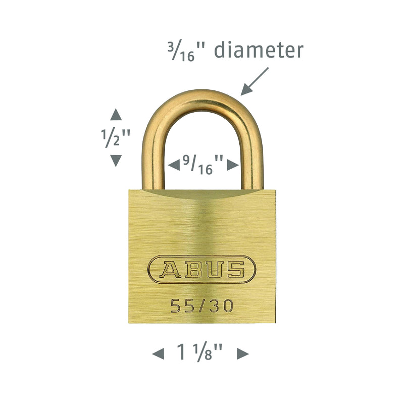 Load image into Gallery viewer, 55MB/30 Brass Padlock
