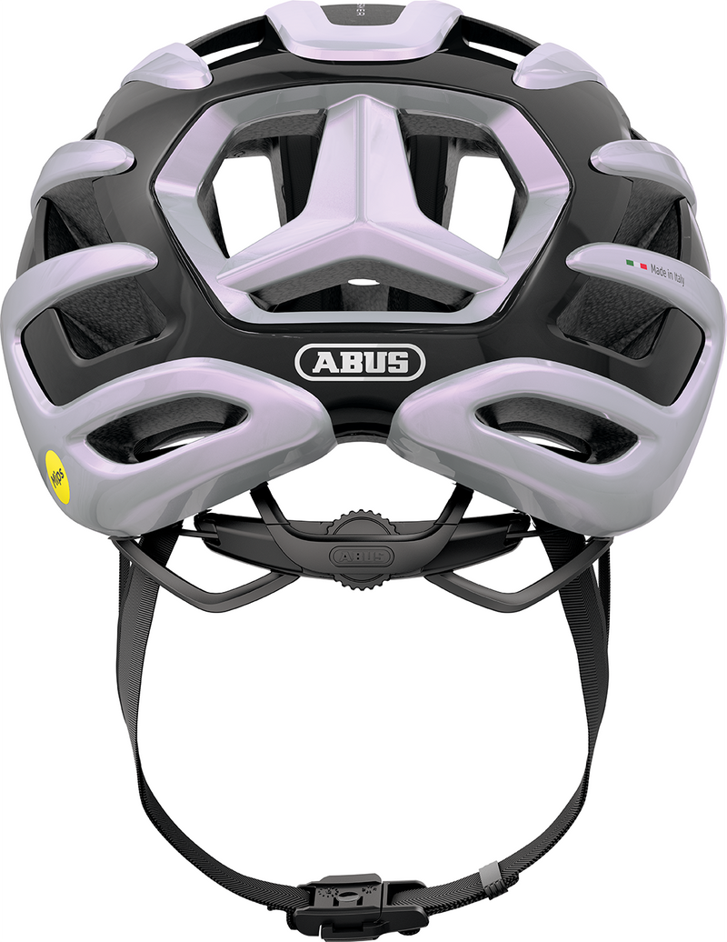 Load image into Gallery viewer, purple and black helmet with Abus logo on a white background.#color_all in purple
