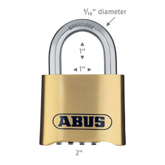 180IB Weatherproof Brass Combination Padlock
