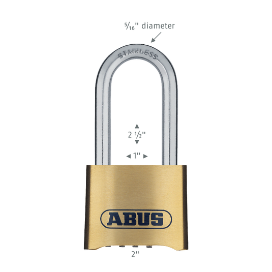 180IB Weatherproof Brass Combination Padlock
