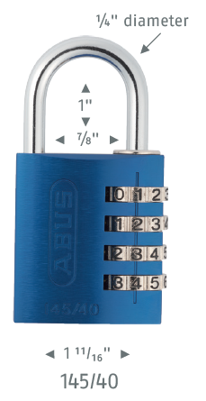 Load image into Gallery viewer, 145 Aluminum Combination Padlock
