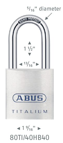80TI/40HB40 Titalium™ Padlock