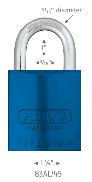 Load image into Gallery viewer, 83AL/45 TITALIUM™ 83 Padlock (Keyed Alike - Code 14J872)
