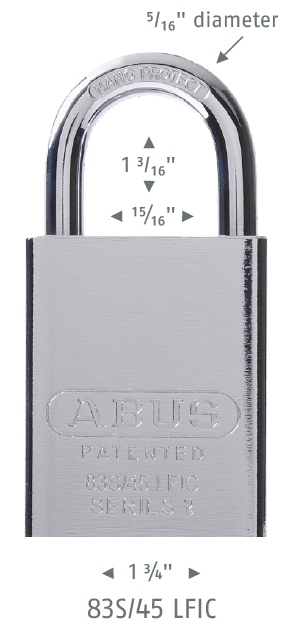 83S/45 LFIC Hardened Steel LFIC 83 Padlock