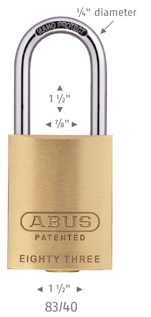 Load image into Gallery viewer, 83/40 Brass 83 Padlock (Zero-Bitted 300)
