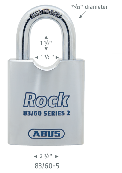 83/60-5 Steel Rock Padlock