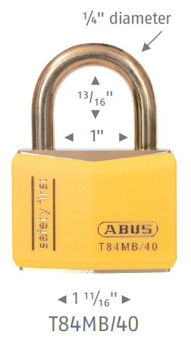 Load image into Gallery viewer, T84MB/40 Lock with Dimensions
