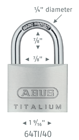 64TI/40 Titalium™ Padlock