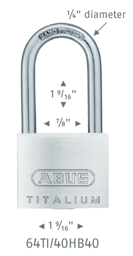 64TI/40HB40 Titalium™ Padlock