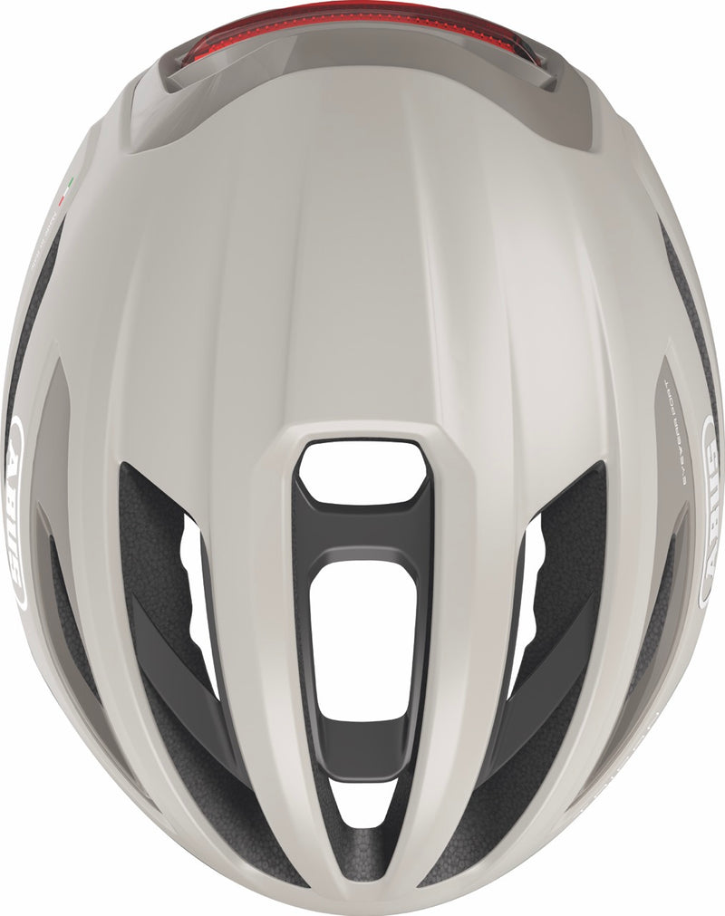 Load image into Gallery viewer, sand beige bicycle helmet with black accents on a white background#color_sand beige
