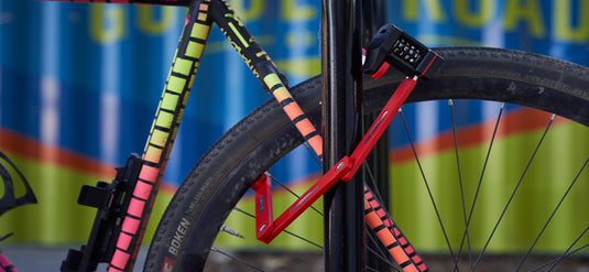 bike locked with ABUS folding lock
